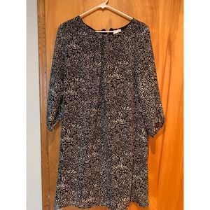 H&M Black and White Patterned Shift Dress
